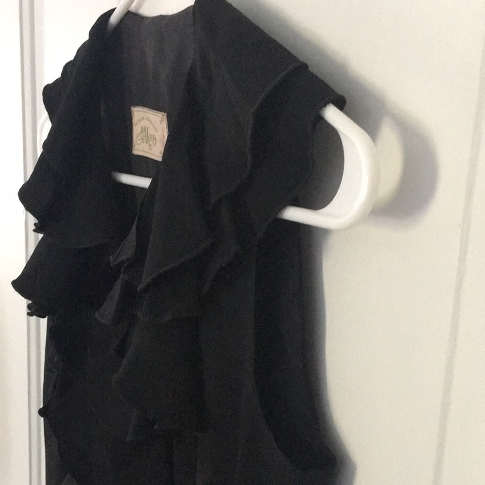 Vintage button black dress